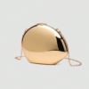 : Gia Shell Evening Clutch in Gold