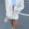 Sofia White Sequin Mini Skirt
