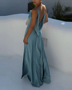 Amara Satin Cowl Maxi Dress
