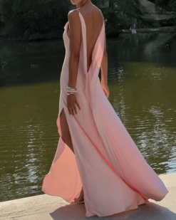 Amara Satin Cowl Maxi Dress