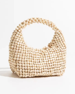 Maris Handmade Wooden Bead Bag