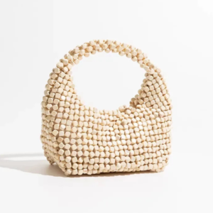 Maris Handmade Wooden Bead Bag