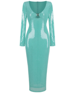 Arielle Turquoise Shimmer Dress