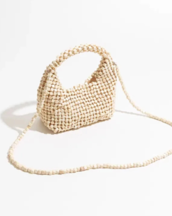 Maris Handmade Wooden Bead Bag