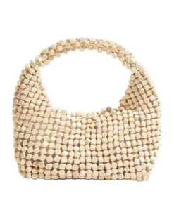 Maris Handmade Wooden Bead Bag