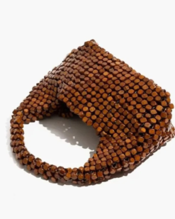 Maris Handmade Wooden Bead Bag
