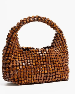 Maris Handmade Wooden Bead Bag