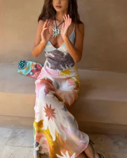 Zahara Printed Resort Maxi Dress