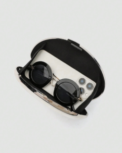 Gia Shell Evening Clutch in Silver inside capacity view