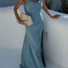 Amara Satin Cowl Maxi Dress