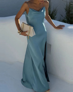 Amara Satin Cowl Maxi Dress