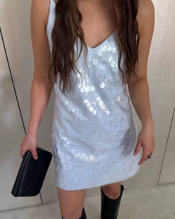 Lumi Sequin Slip Mini Dress