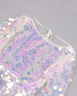 Ophelia Iridescent Sequin Open-Back Maxi Dress - Image 7