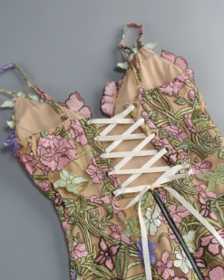 Aveline 3D Floral Embroidered Mini Dress