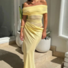Estelle Ruched Off-Shoulder Maxi Dress