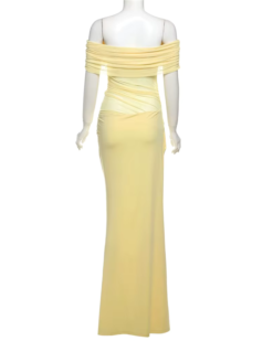 Estelle Ruched Off-Shoulder Maxi Dress
