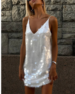 Lumi Sequin Slip Mini Dress