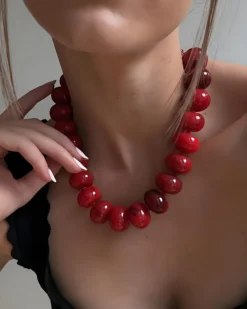 Amaris Chunky Bead Statement Necklace