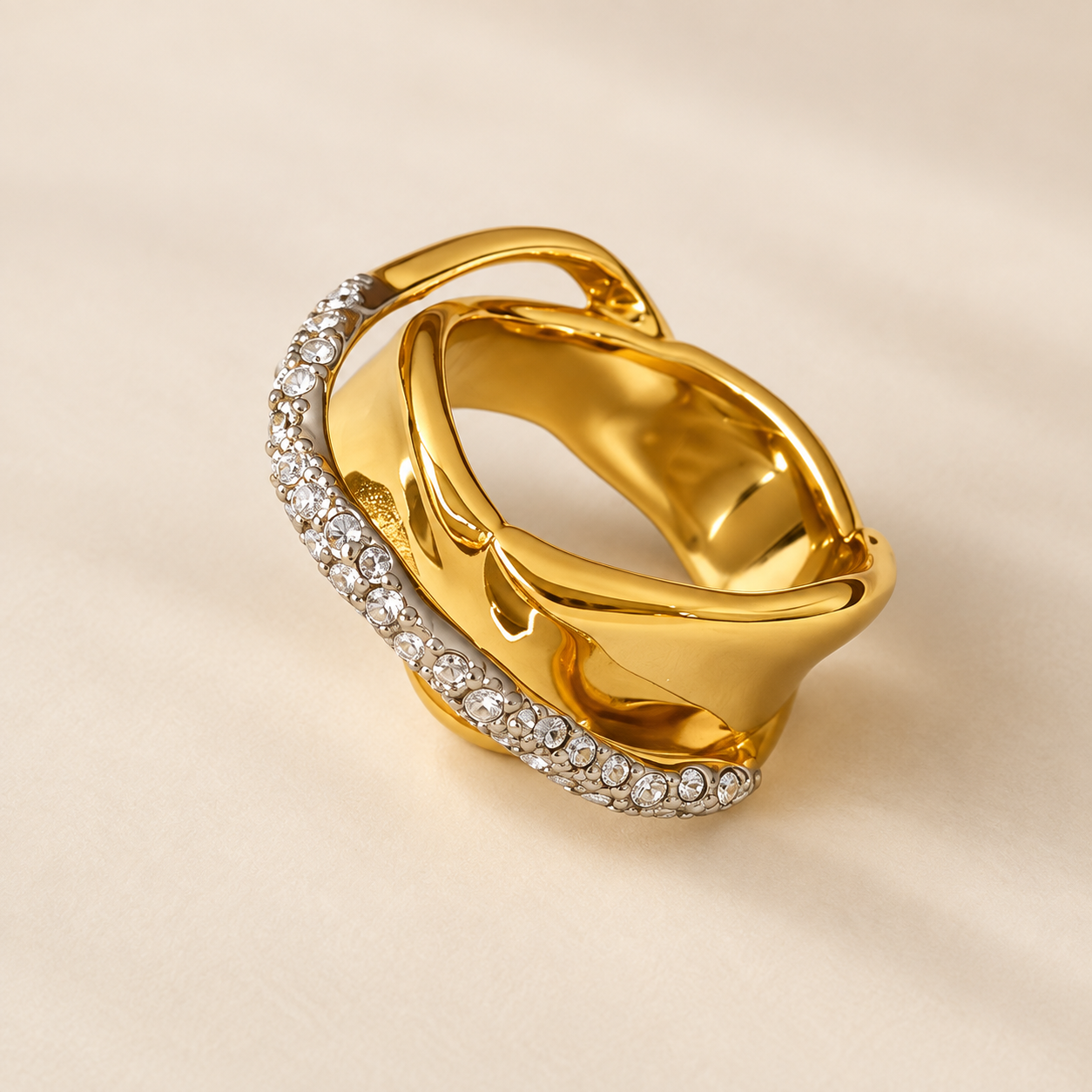 Margaux Sculptural Crystal Ring