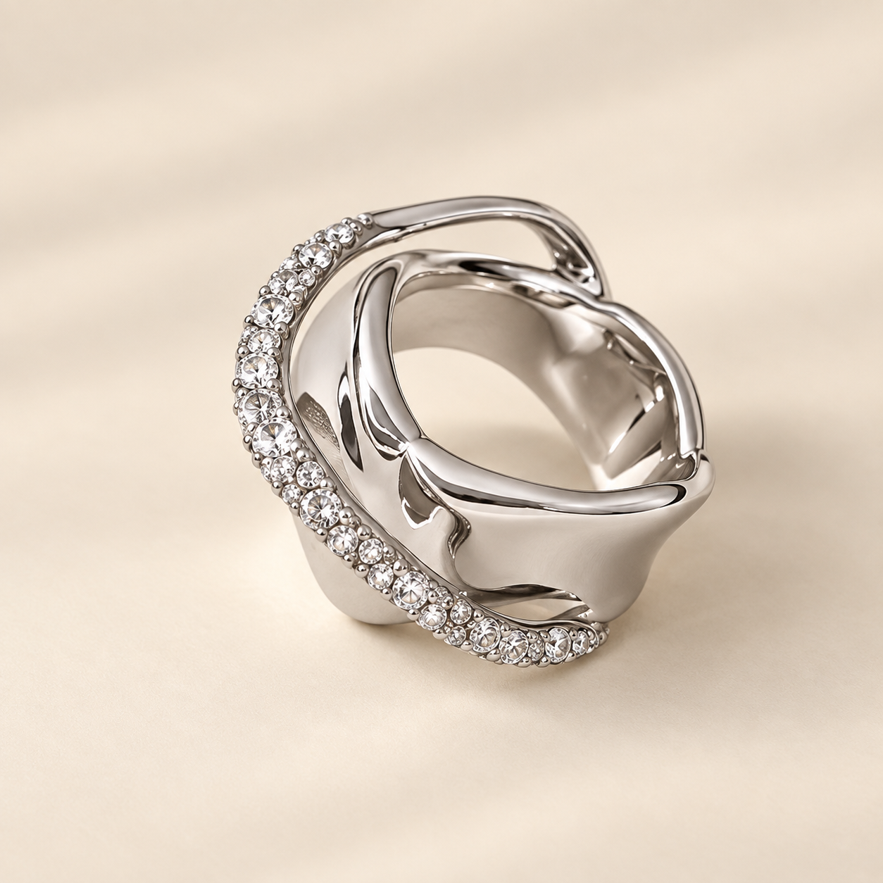 Margaux Sculptural Crystal Ring