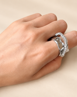 Margaux Sculptural Crystal Ring