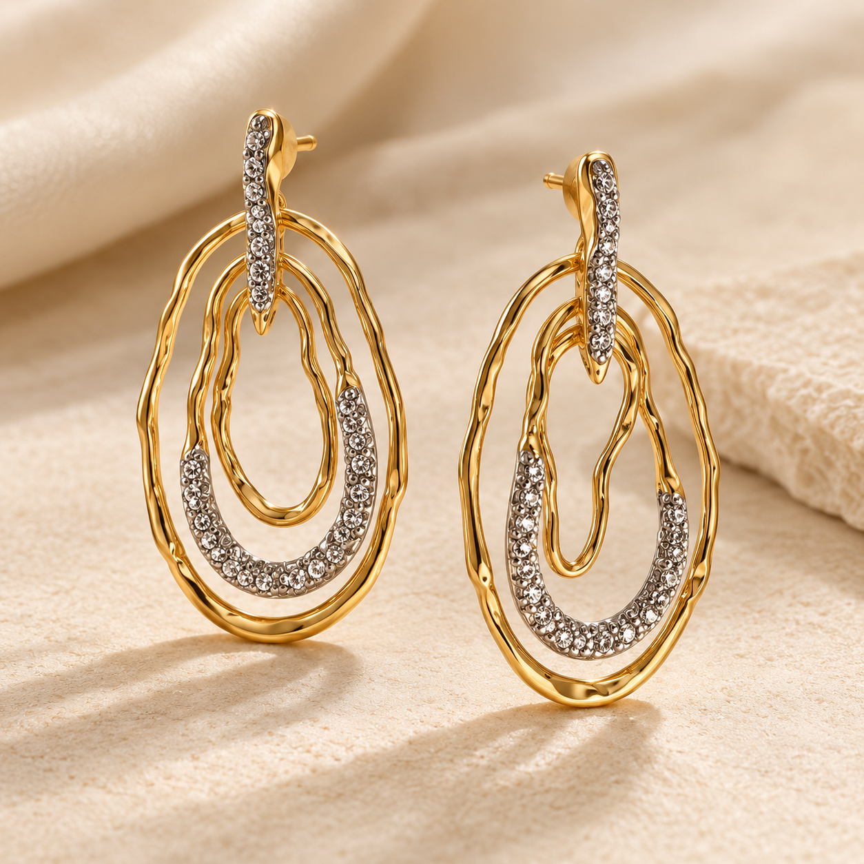 Margaux Sculptural Crystal Earrings