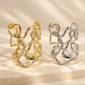 Margaux Sculptural Crystal Cuff