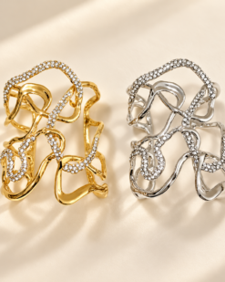 Margaux Sculptural Crystal Cuff
