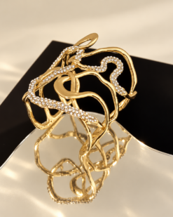 Margaux Sculptural Crystal Cuff