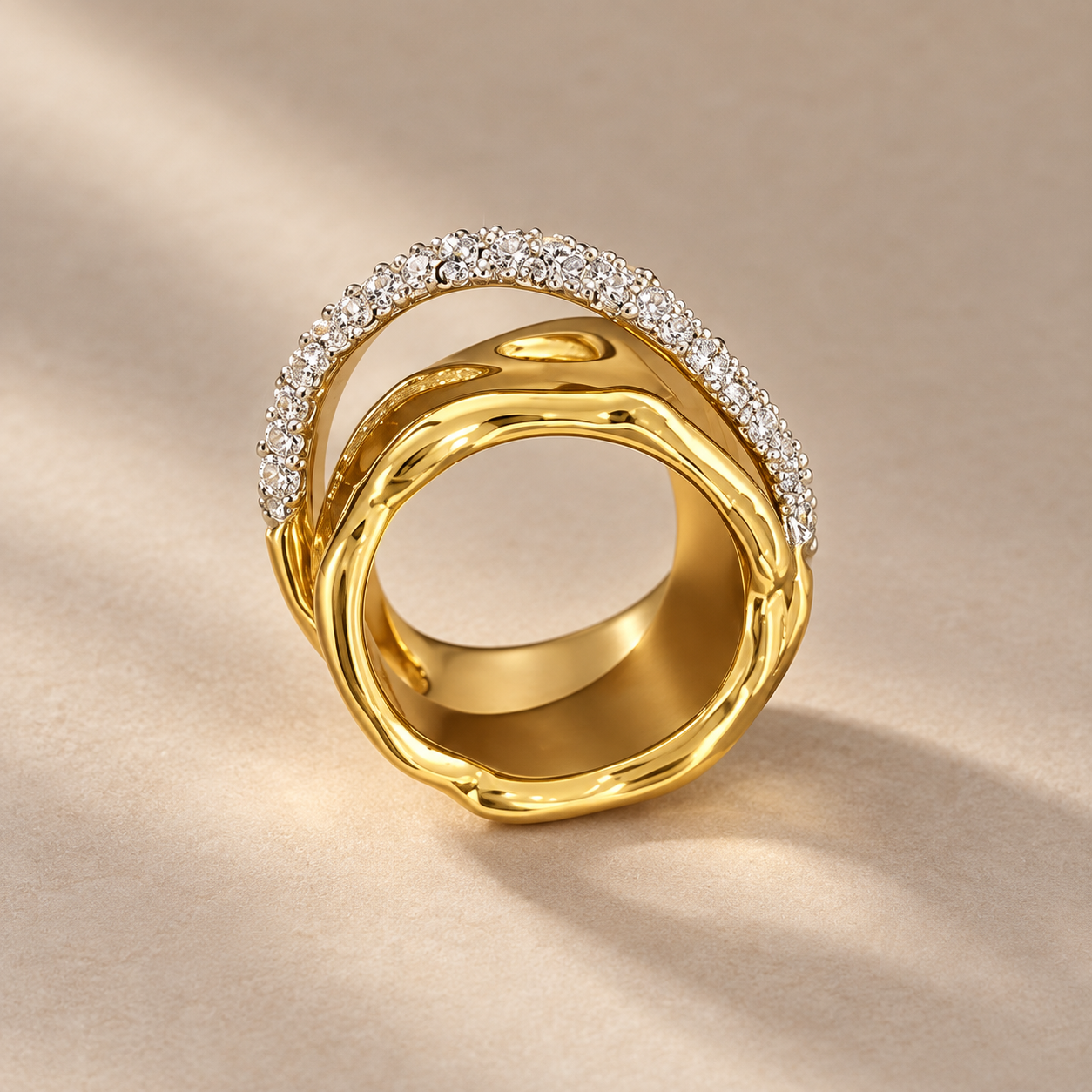 Margaux Sculptural Crystal Ring