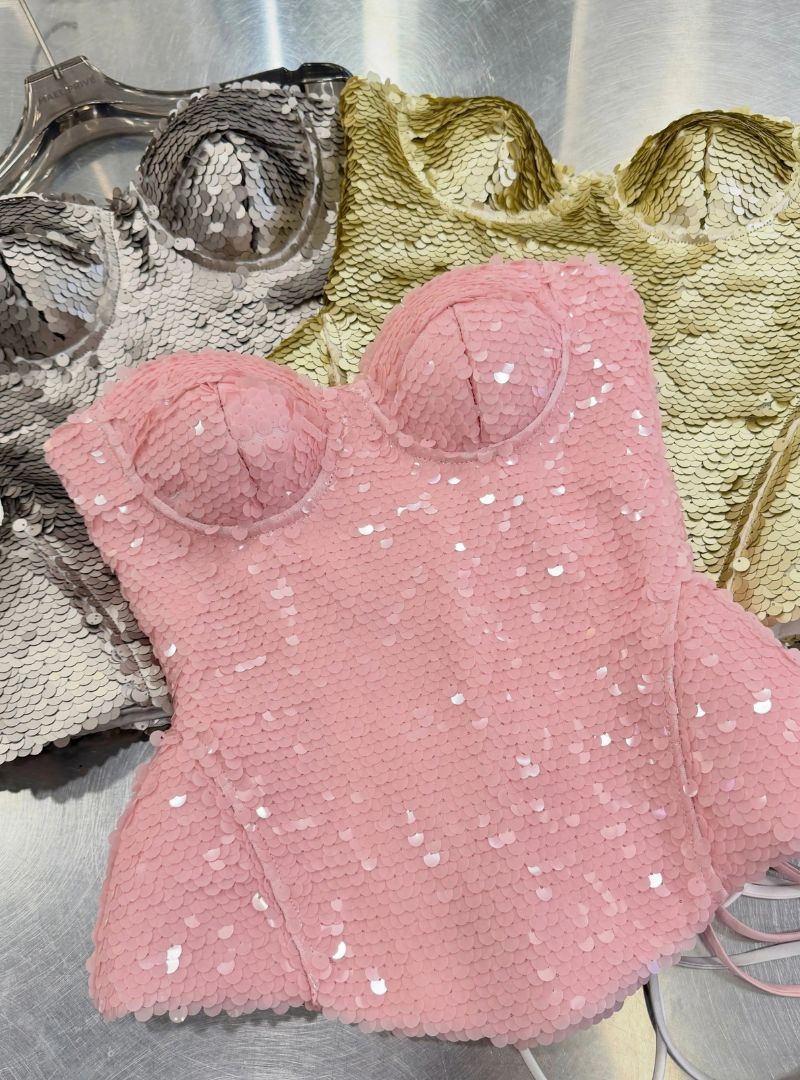 Fiora Sequin Corset Top