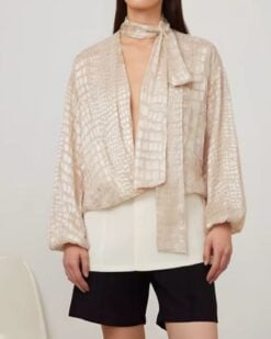 Annelise Jacquard Blouse