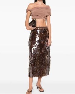 Gabrielle Sequin Midi Skirt