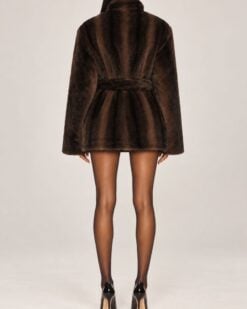 Leonora Belted Faux Fur Coat