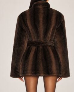 Leonora Belted Faux Fur Coat