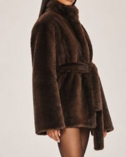 Leonora Belted Faux Fur Coat