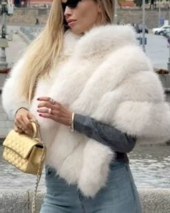 Isadora Faux Fur Stole - Image 4