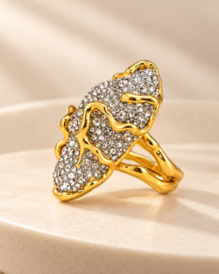 Mireille Sculptural Crystal Ring