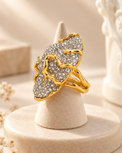 Mireille Sculptural Crystal Ring