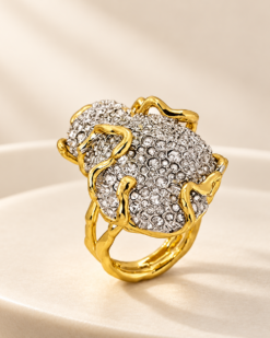 Mireille Sculptural Crystal Ring